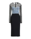 Versace Jeans Couture Woman Midi Dress Black Size 12 Cotton, Elastane, Polyester In Black