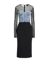 Versace Jeans Couture Woman Midi Dress Black Size 12 Cotton, Elastane, Polyester In Black