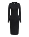 Versace Jeans Couture Black Midi Dress In Black