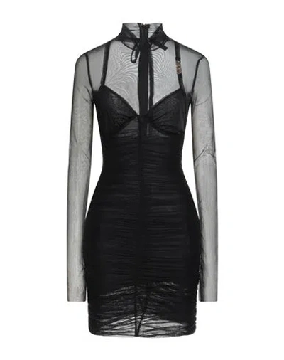 Versace Jeans Couture Woman Midi Dress Black Size 4 Polyamide, Elastane