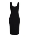 Versace Jeans Couture Woman Midi Dress Black Size 6 Polyester In Black