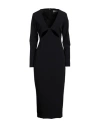 Versace Jeans Couture Woman Midi Dress Black Size 2 Polyester, Elastane In Black