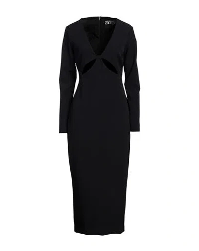Versace Jeans Couture Woman Midi Dress Black Size 2 Polyester, Elastane