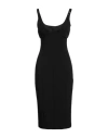 Versace Jeans Couture Square-neck Cady Midi Dress In Black
