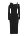 Versace Jeans Couture Woman Midi Dress Black Size 8 Cotton, Elastane In Black