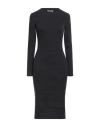 Versace Jeans Couture Woman Midi Dress Black Size 8 Polyamide, Elastane In Black