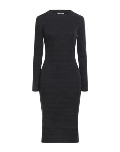 Versace Jeans Couture Woman Midi Dress Black Size 8 Polyamide, Elastane