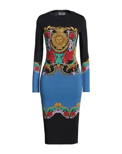 Versace Jeans Couture Midi Dresses In Black
