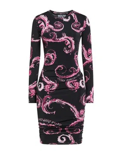 Versace Jeans Couture Woman Midi Dress Black Size 8 Viscose, Elastane