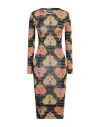 Versace Jeans Couture Couture Bodycon Midi Dress In Grey