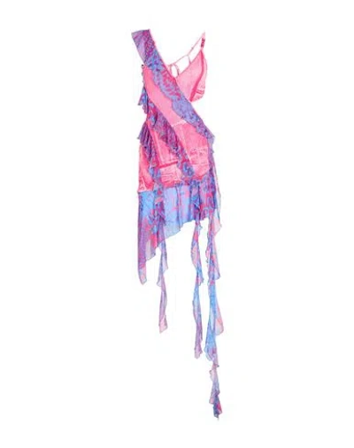 Versace Jeans Couture Woman Midi Dress Fuchsia Size 0 Viscose, Elastane In Pink