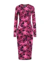 Versace Jeans Couture Woman Midi Dress Garnet Size 12 Polyamide In Red