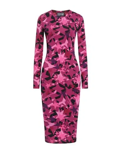 Versace Jeans Couture Woman Midi Dress Garnet Size 12 Polyamide In Red