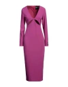 Versace Jeans Couture Woman Midi Dress Magenta Size 4 Polyester, Elastane