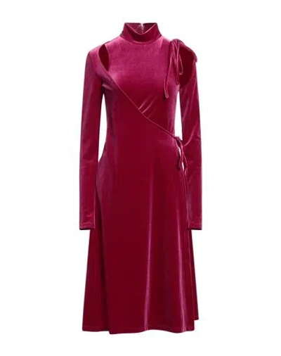 Versace Jeans Couture Woman Midi Dress Mauve Size 8 Polyester, Elastane In Purple