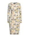 Versace Jeans Couture White Graphic Midi Dress In White
