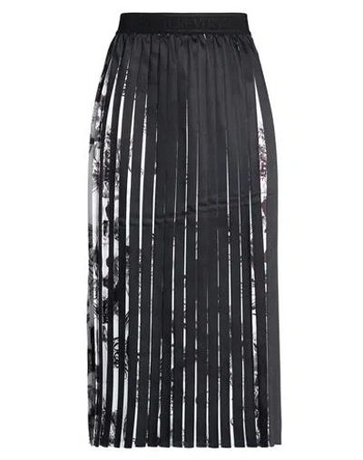 Versace Jeans Couture Woman Midi Skirt Black Size 10 Polyester