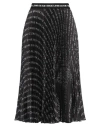 Versace Jeans Couture Woman Midi Skirt Black Size 10 Polyester In Black