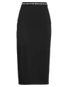 Versace Jeans Couture Woman Midi Skirt Black Size 10 Viscose, Polyamide, Elastane In Black