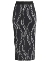 Versace Jeans Couture Woman Midi Skirt Black Size 12 Viscose, Elastane In Black
