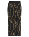 Versace Jeans Couture Woman Midi Skirt Black Size 12 Viscose, Elastane In Black