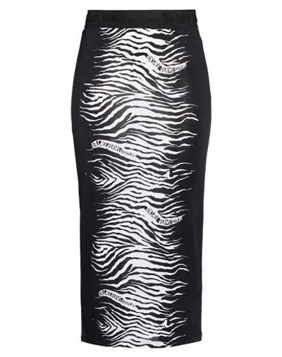 Versace Jeans Couture Woman Midi Skirt Black Size 12 Viscose, Elastane