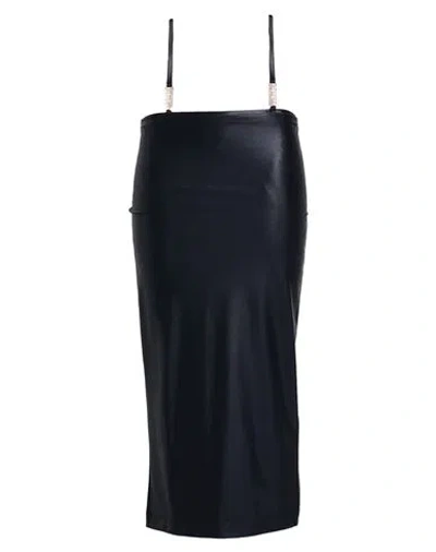 Versace Jeans Couture Woman Midi Skirt Black Size 2 Polyamide, Elastane