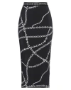 Versace Jeans Couture Woman Midi Skirt Black Size 10 Viscose, Elastane In Black