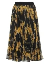 Versace Jeans Couture Woman Midi Skirt Black Size 6 Polyester In Multi
