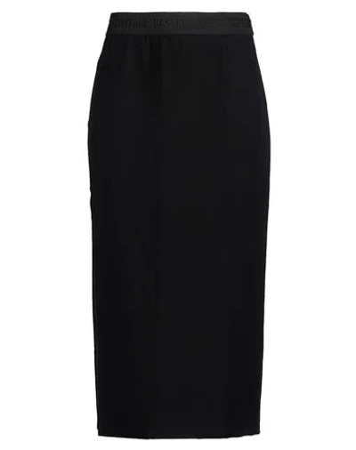 Versace Jeans Couture Woman Midi Skirt Black Size 6 Polyester