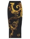 Versace Jeans Couture Baroque-print Midi Skirt In Black