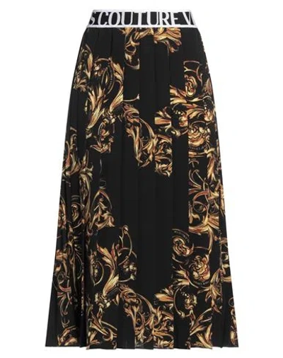 Versace Jeans Couture Woman Midi Skirt Black Size 8 Polyester