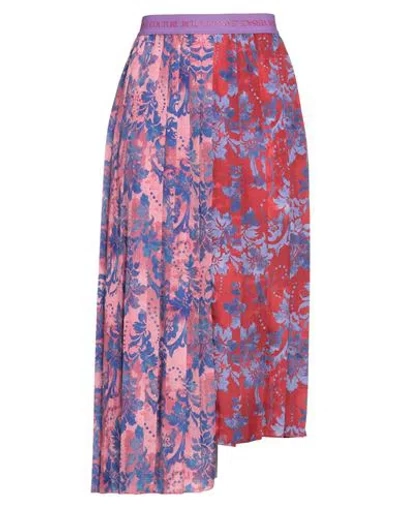 Versace Jeans Couture Woman Midi Skirt Red Size 8 Polyester