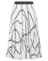 Versace Jeans Couture Woman Midi Skirt White Size 4 Polyester In White