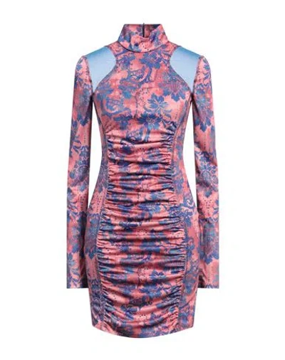 Versace Jeans Couture Woman Mini Dress Antique Rose Size 6 Polyester, Polyamide, Elastane In Pink
