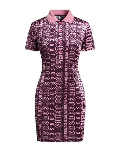 Versace Jeans Couture Woman Mini Dress Antique Rose Size M Polyester, Elastane In Pink
