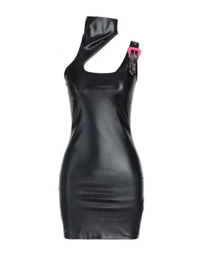 Versace Jeans Couture Woman Mini Dress Black Size 10 Polyamide, Elastane