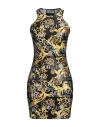 Versace Jeans Couture Woman Mini Dress Black Size 10 Polyester, Elastane In Black