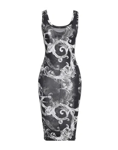 Versace Jeans Couture Woman Mini Dress Black Size 8 Viscose, Elastane