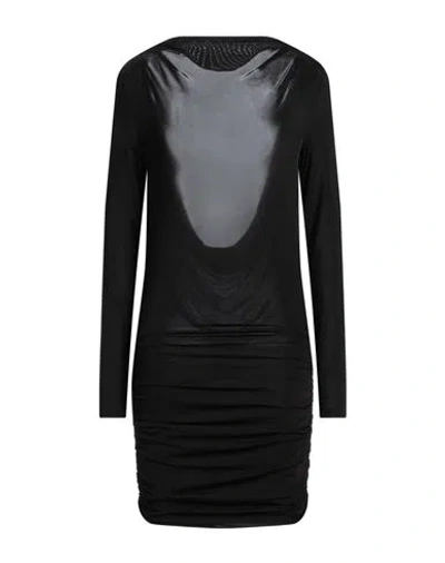 Versace Jeans Couture Woman Mini Dress Black Size 8 Viscose, Elastane