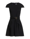 Versace Jeans Couture Woman Mini Dress Black Size 10 Viscose, Polyamide, Elastane In Black