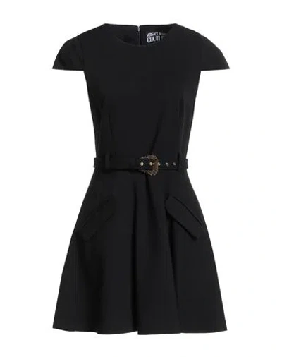 Versace Jeans Couture Woman Mini Dress Black Size 10 Viscose, Polyamide, Elastane