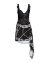 Versace Jeans Couture Woman Mini Dress Black Size 12 Polyester In Black