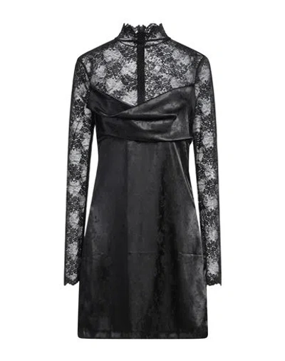 Versace Jeans Couture Woman Mini Dress Black Size 12 Polyester, Elastane