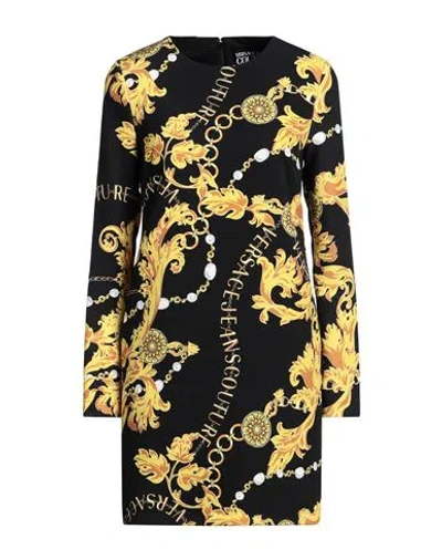 Versace Jeans Couture Woman Mini Dress Black Size 10 Polyester, Elastane