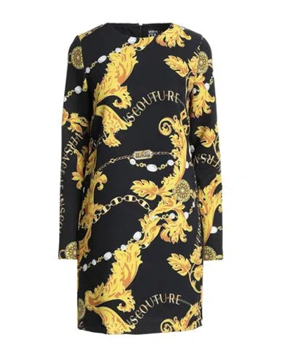 Versace Jeans Couture Woman Mini Dress Black Size 14 Polyester, Elastane