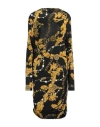 Versace Jeans Couture Baroque-print Midi Dress In Black