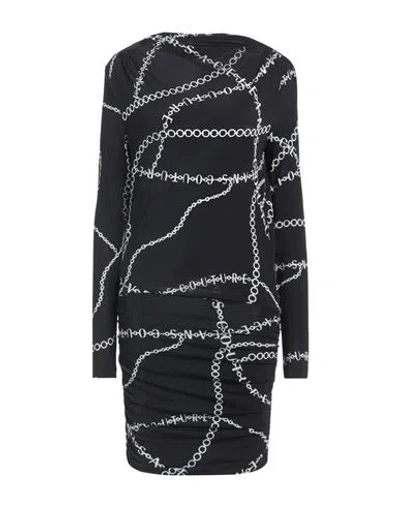 Versace Jeans Couture Woman Mini Dress Black Size 4 Viscose, Elastane
