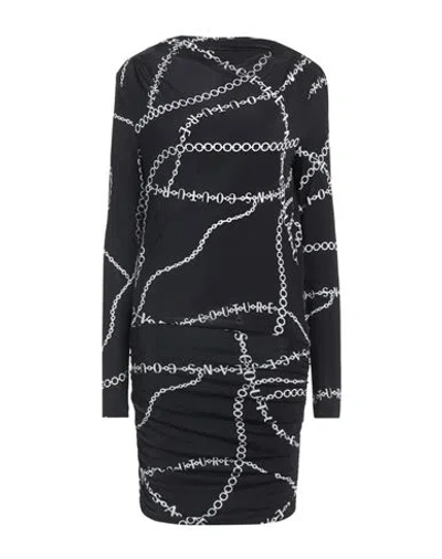 Versace Jeans Couture Woman Mini Dress Black Size 8 Viscose, Elastane