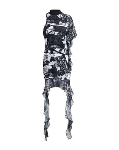 Versace Jeans Couture Woman Mini Dress Black Size 6 Cotton, Elastane, Polyester